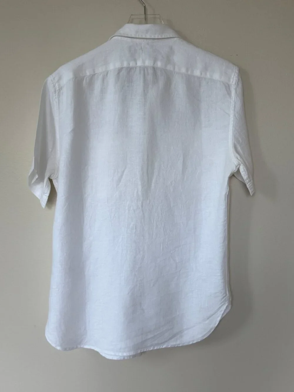 Banana Republic Heritage Collection Men's Linen Shirt Grant Slim Fit M White